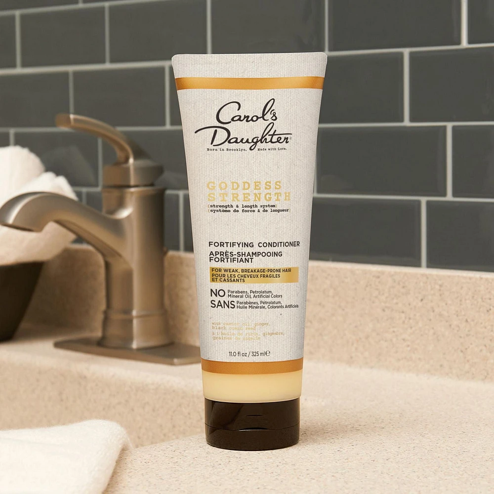 Carol's Daught Goddess Strength Après-Shampooing pour cheveux cassants avec l'Huile de Ricin, 11 fl oz Après-Shampooing de Ricin