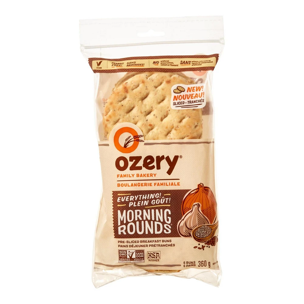 Morning Rounds Plein goût Ozery Bakery 6 morceaux, total de 360 g