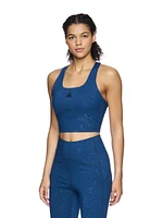 Reebok Womens Spirit Cropped Bra Tank With Removable Cups