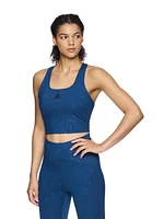 Reebok Womens Spirit Cropped Bra Tank With Removable Cups