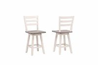 Sophia Counter Stool, Set of 2, Grey/White