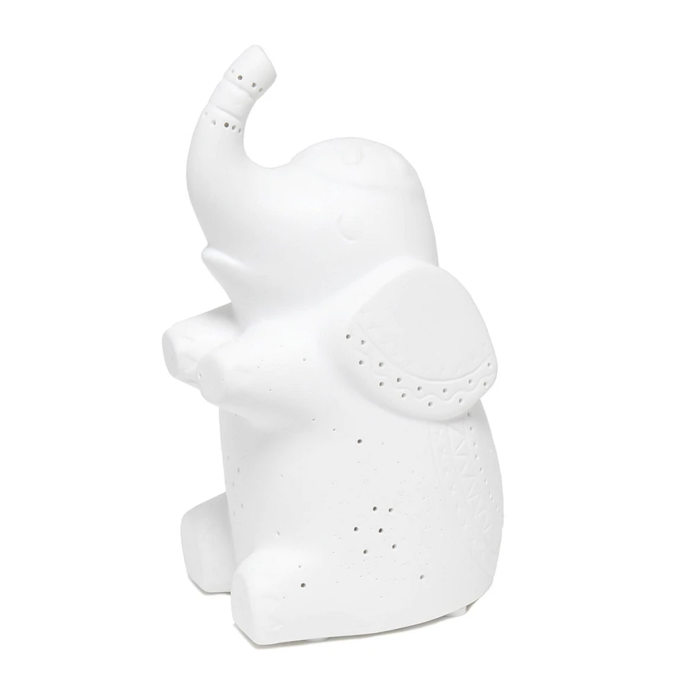 Simple Designs Porcelain Elephant Shaped Table Lamp