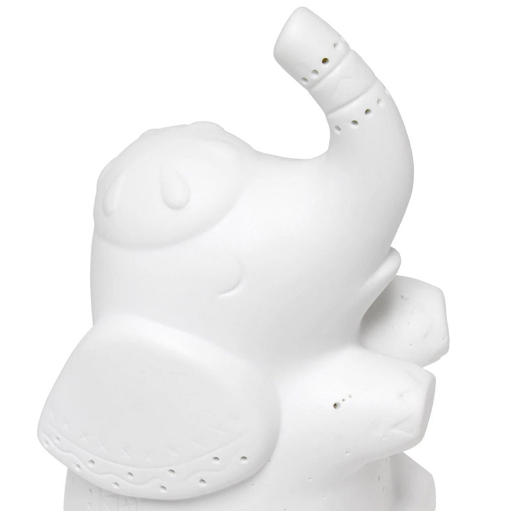 Simple Designs Porcelain Elephant Shaped Table Lamp