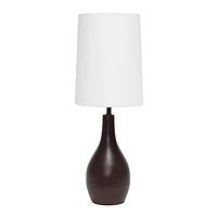 Simple Designs 1 Light Tear Drop Table Lamp