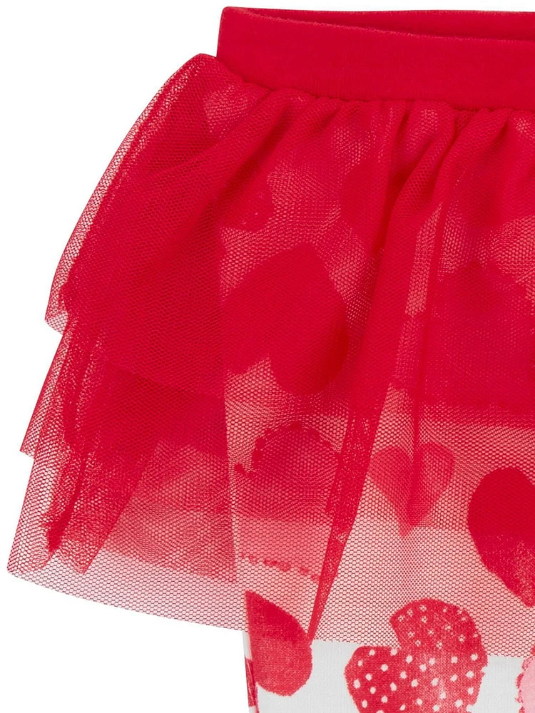 Carter's Child of Mine Infant Girls' Red Heart Tutu Body Suit Pant Set, 2-Piece Set