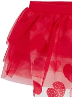 Carter's Child of Mine Infant Girls' Red Heart Tutu Body Suit Pant Set, 2-Piece Set