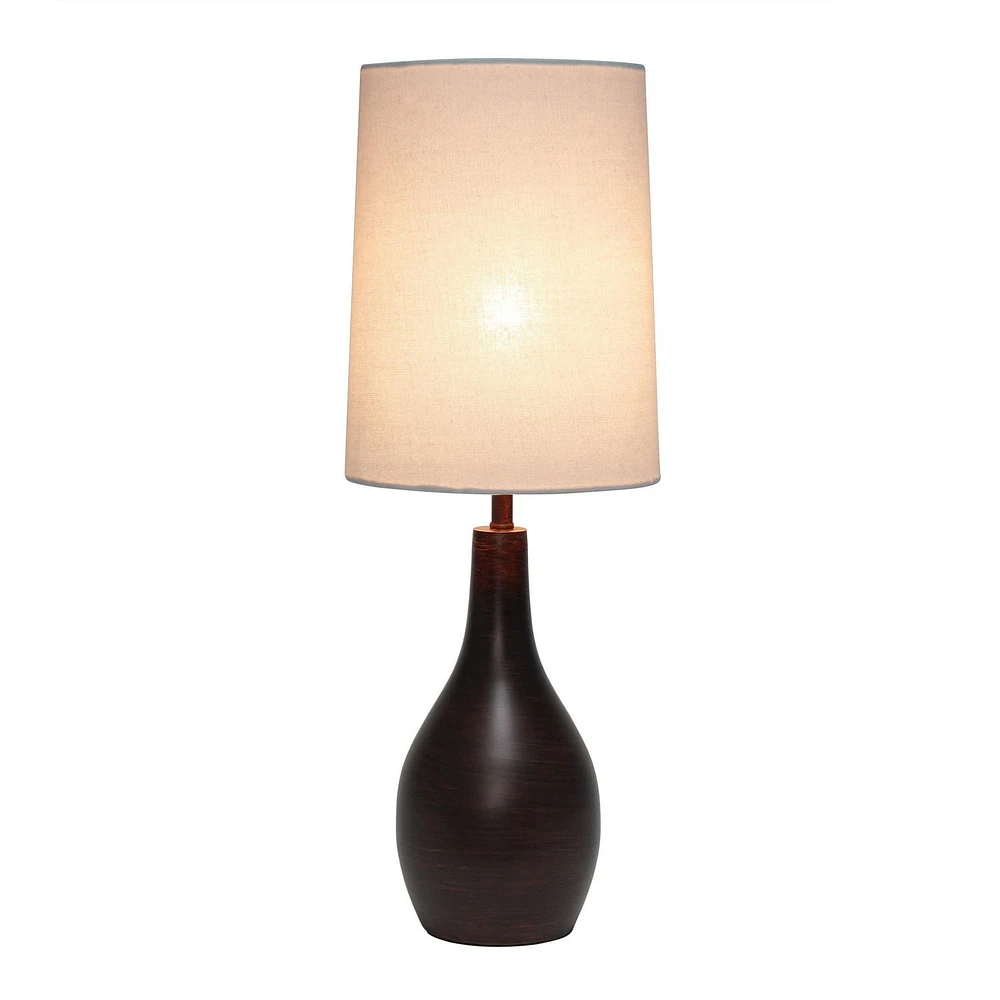 Simple Designs 1 Light Tear Drop Table Lamp