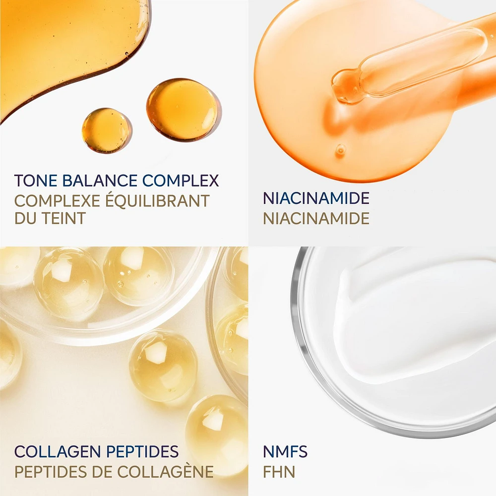 Dove Sérum Ciblé Dove Multifonction pour Vergetures, Taches Foncées, Teint Complexe Équilibrant de Teint, Niacinamide, Peptides de Collagène et Facteurs Naturels d'Hydratation, 95mL 95mL