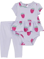 Carter's Child of Mine Infant Girls' Body Suit Pant Set- Strawberry