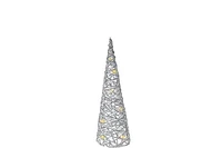 Led White and Silver Paper Cone Tree Medium 23.62"