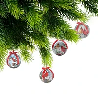 Winter Cardinal Ribbon Ornament 12/Disp - Set of 12