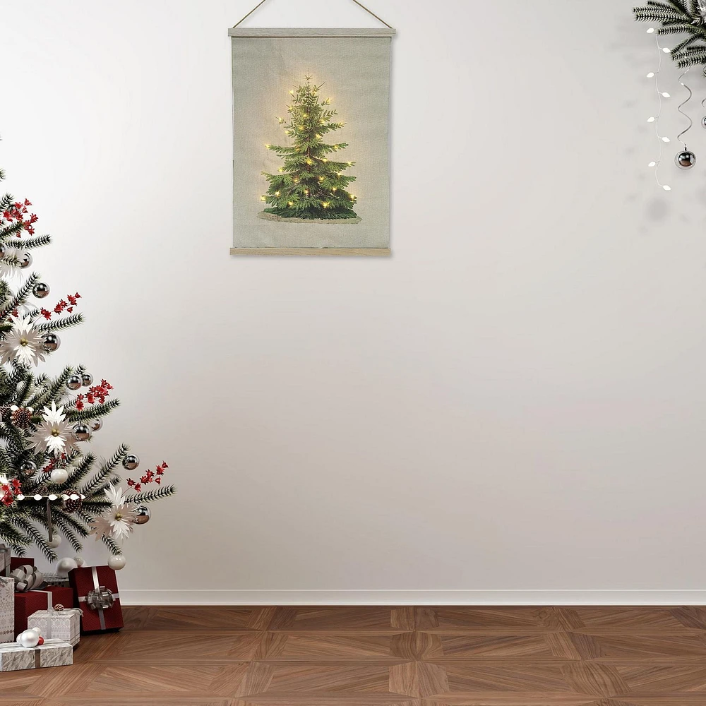 LED Tree Fabric Wall Hanging