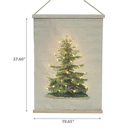 LED Tree Fabric Wall Hanging