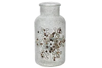 Frosted Glitter Snowflake Glass Jar