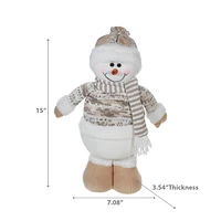 Snowman Plush Stander 15"