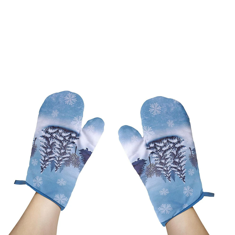 Oven Mitts 2 Pcs Tree - Set of 2