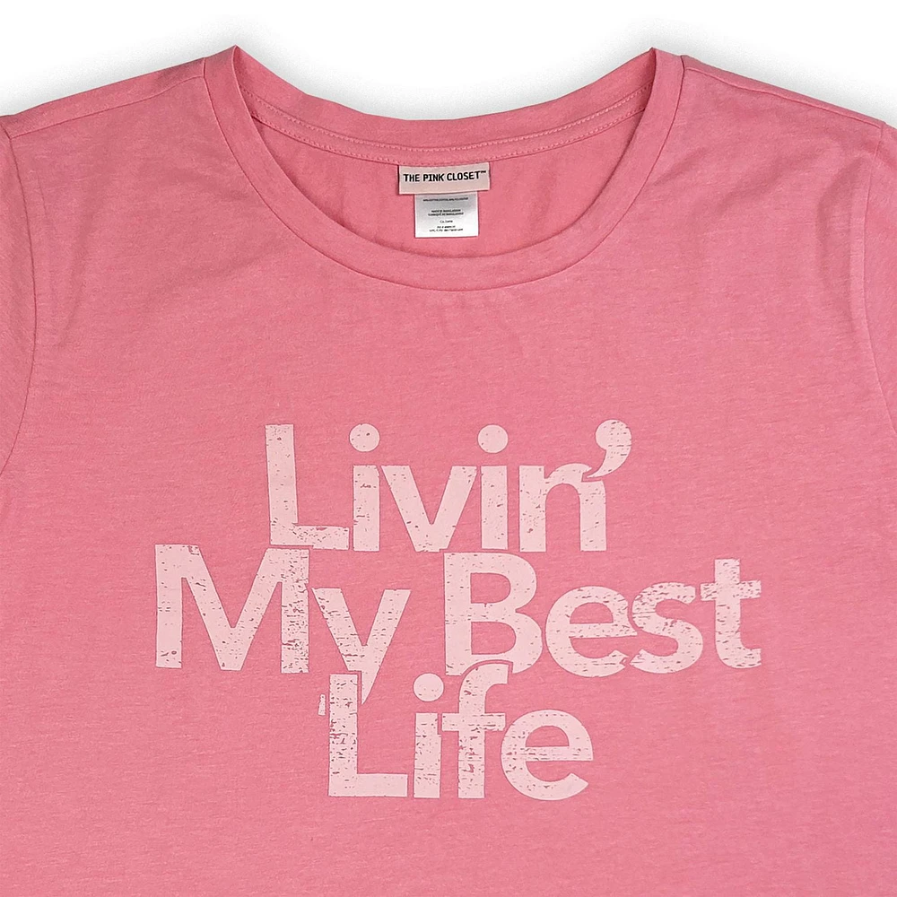 Pink closet Ladies plus size  short sleeve tee shirt