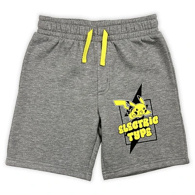 Pokemon Short de sport pour garçon avec cordon à la taille