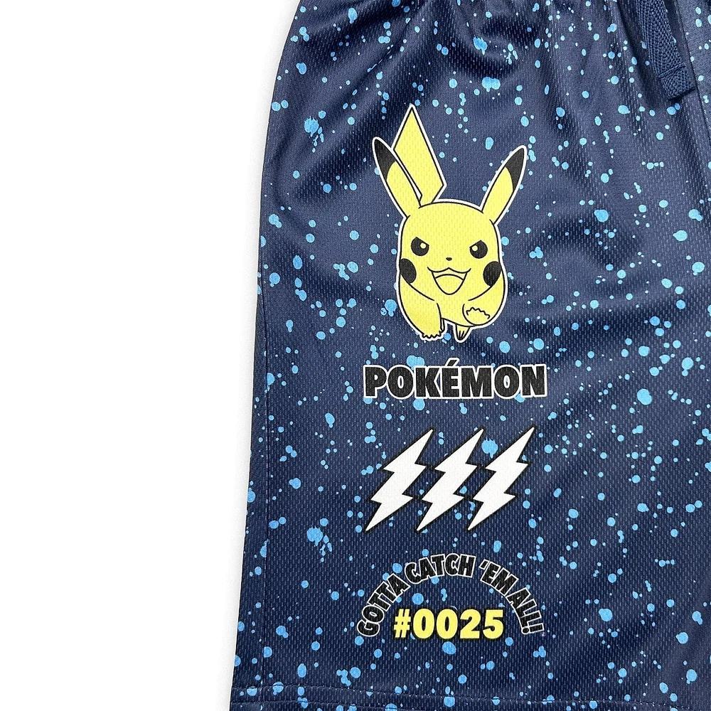 Pokemon Boys athletic shorts with draw string