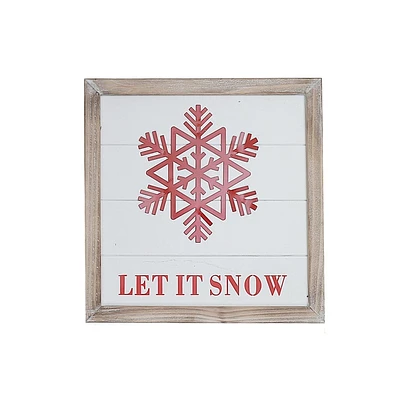 Wood Wall Decor Let It Snow