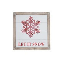 Wood Wall Decor Let It Snow