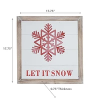 Wood Wall Decor Let It Snow