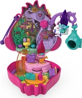 Polly Pocket & DreamWorks Trolls Compact Playset with Poppy & Branch Dolls & 13 Accessories, Ages 4+