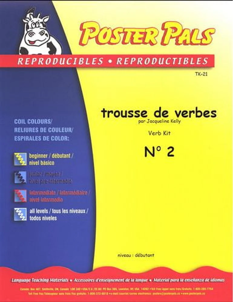 French Reproducible Teaching Activities for the FSL Classroom Verb Kit - No 2