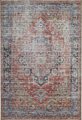 Rug Branch Emir Collection Traditional Oriental Distressed Water-Repellent Area Rug