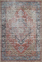 Rug Branch Emir Collection Traditional Oriental Distressed Water-Repellent Area Rug