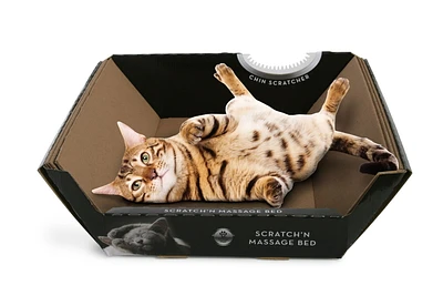 Lit de carton d'ondulation Omega Paw pour chats