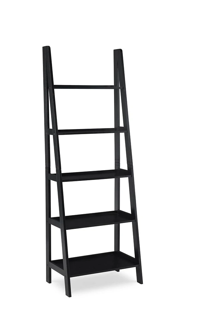 Aurora Ladder Bookshelf, Black