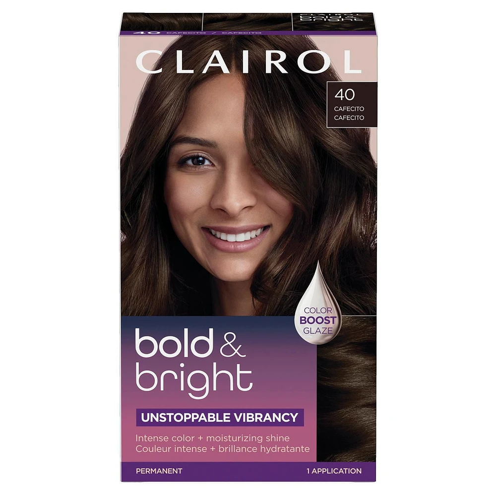 Clairol Bold & Bright Permanent Hair Dye, Intense Color + Moisturizing Shine