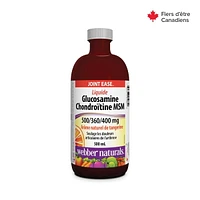 Webber Naturals® Liquid Glucosamine Chondroitin MSM, 500/360/400 mg