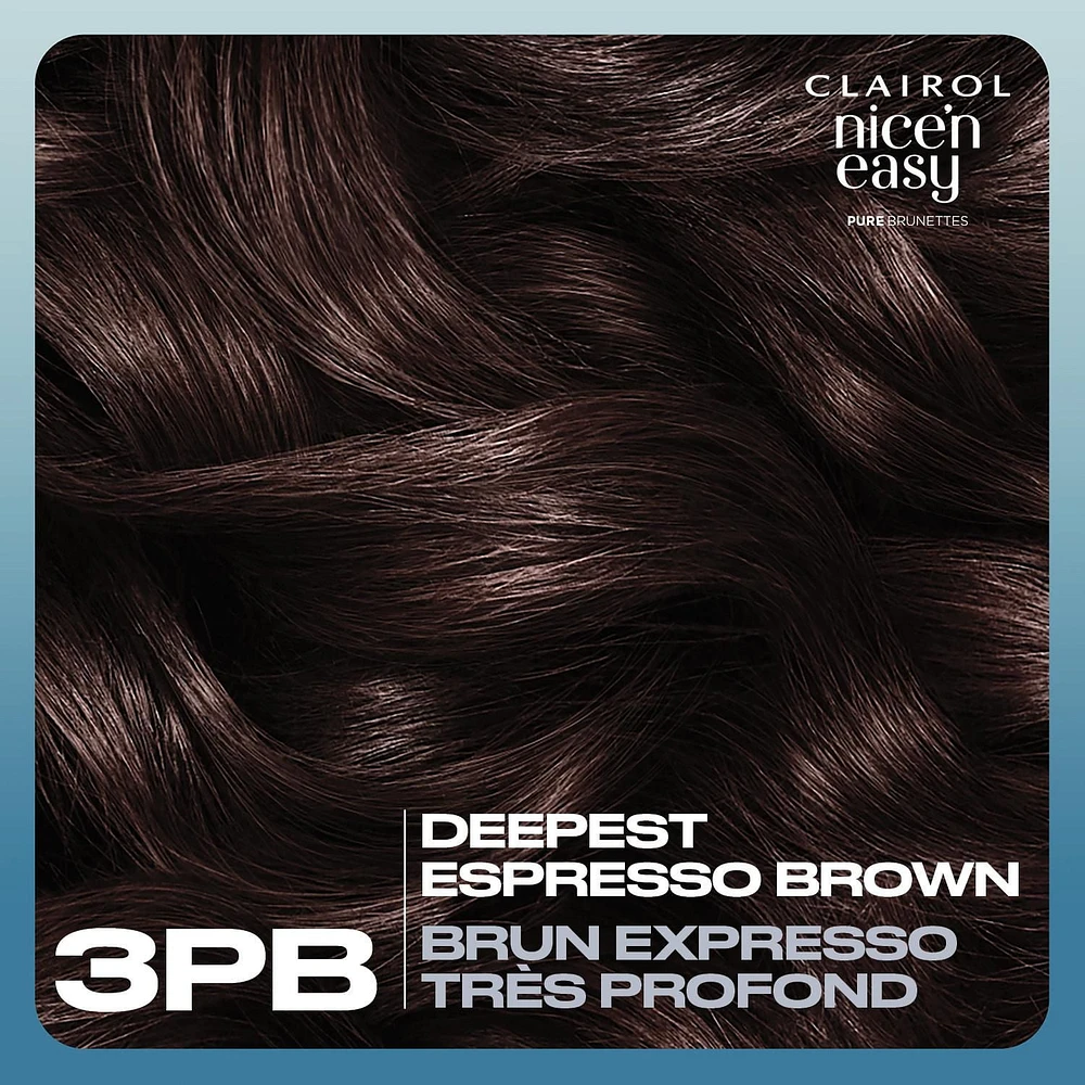 Clairol Coloration permanente Nice'N Easy Pure Brunettes Des Tons Riches Qui Gardent Leur Pureté