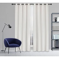 Safdie & Co. Curtain 2PK 84L Total Blackout Off White