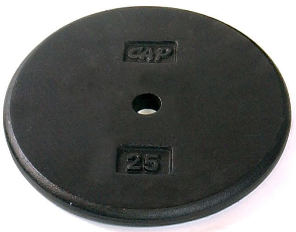 CAP Barbell 1-Inch Cast Iron Weight Plate, Black, Single, 1.25 - 50 Lbs