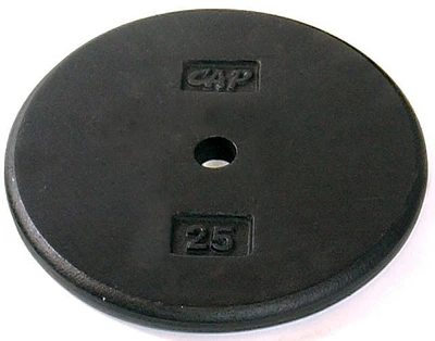 CAP Barbell 1-Inch Cast Iron Weight Plate, Black, Single, 1.25 - 50 Lbs