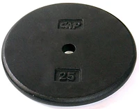 CAP Barbell 1-Inch Cast Iron Weight Plate, Black, Single, 1.25 - 50 Lbs