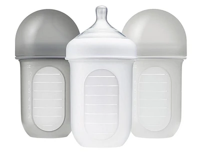 Boon Nursh 8oz Bottle Set Grey - 3 pack