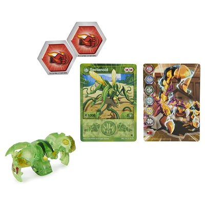 Bakugan Evolutions, Sectanoid, 2-inch Tall Collectible Action Figure and Trading Card, Kids Toys for Boys, Ages 6 and Up