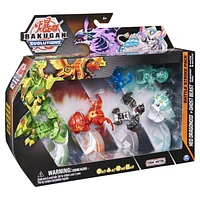 Bakugan Evolutions, Neo Dragonoid and Ghost Beast Battle Strike Pack, Includes 6 Bakugan Action Figures, 9 Trading Cards and 8 BakuCores, Kids Toys for Boys, Ages 6 and Up