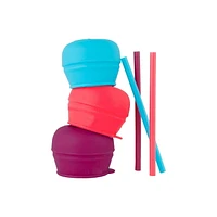 Boon Snug 3-Pack Cup Lids with Straws