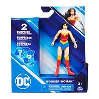 DC Comics, 4-Inch Wonder Woman Action Figure with 3 Mystery Accessories, for Kids Aged 3 and up