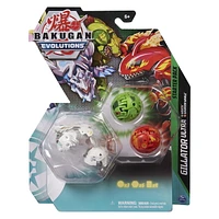 Bakugan Evolutions Starter Pack 3-Pack, Gillator Ultra with Wrath and Warrior Whale, Collectible Action Figures, Ages 6 and Up