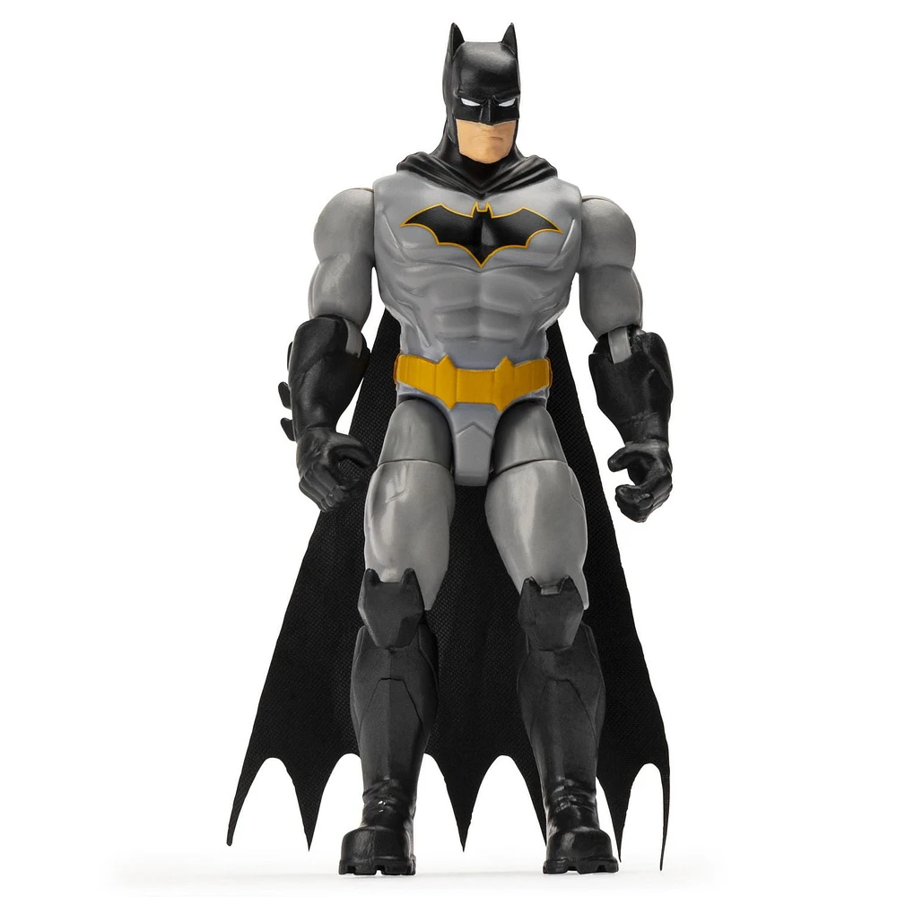 Batman 4-inch Action Figure with 3 Mystery Accessories, for Kids Aged 3 and up