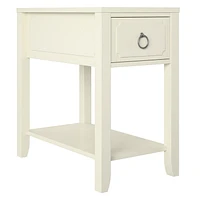 Novogratz Her Majesty Narrow Side Table, White