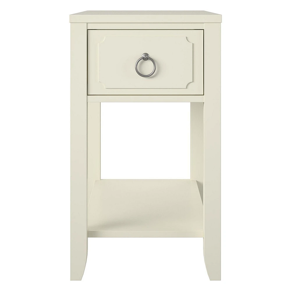 Novogratz Her Majesty Narrow Side Table, White