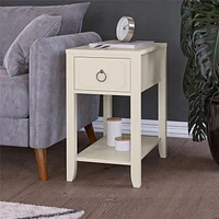 Novogratz Her Majesty Narrow Side Table, White