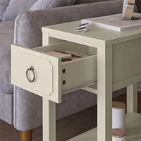 Novogratz Her Majesty Narrow Side Table, White